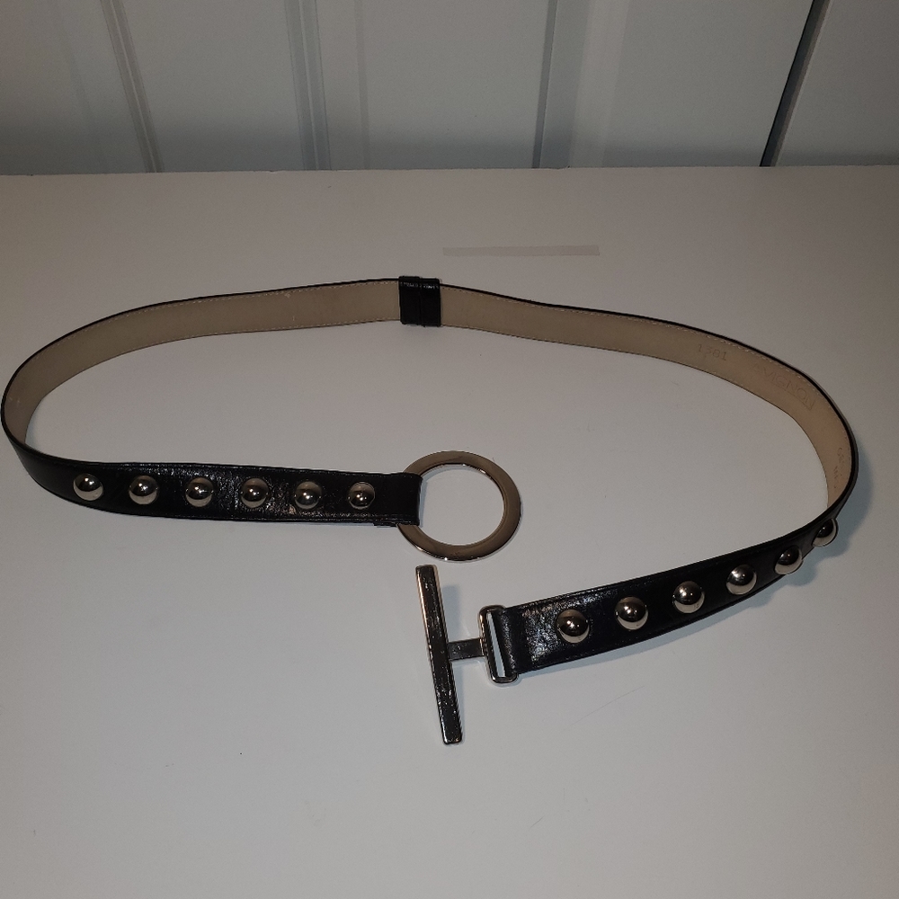 Avignon Black Genuine Leather Belt Sz (Lg) 38"